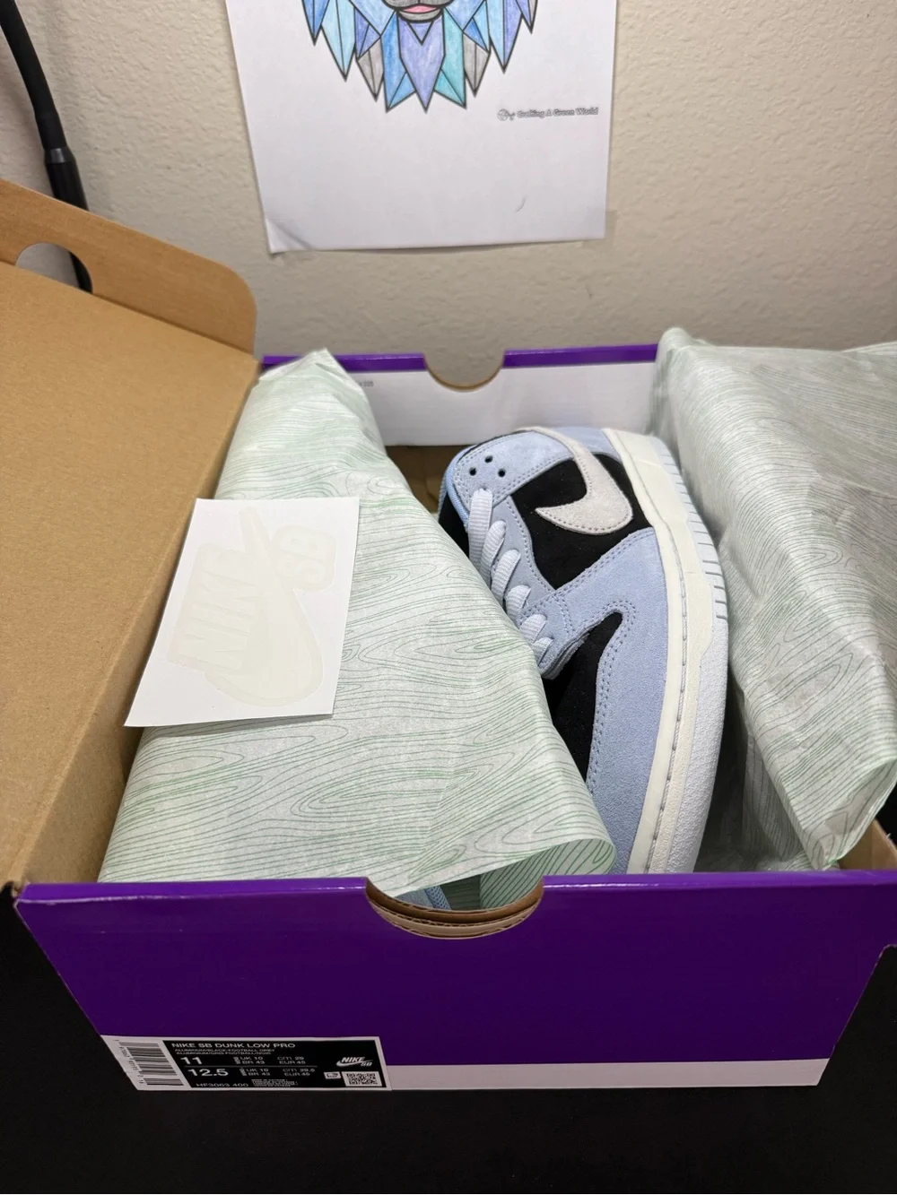 New Men’s Size 11 Nike Dunk Low Pro Aluminum / Black - Football Grey